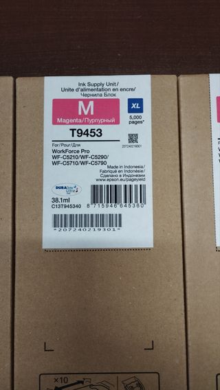 8 cartuchos tinta Epson T9452-53-54