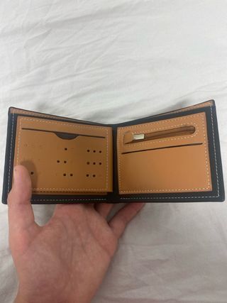 Cartera hombre piel negra - León