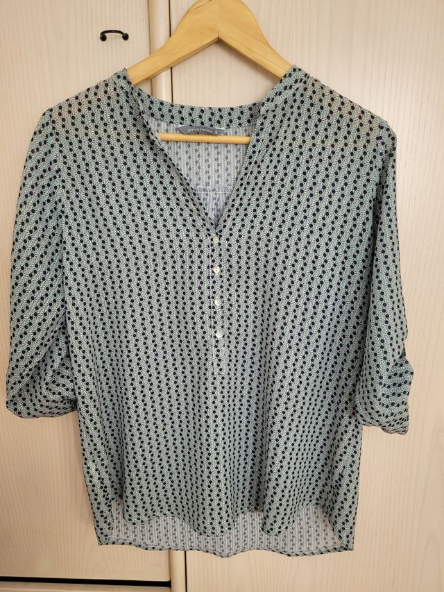Blusa estampada manga 3/4
