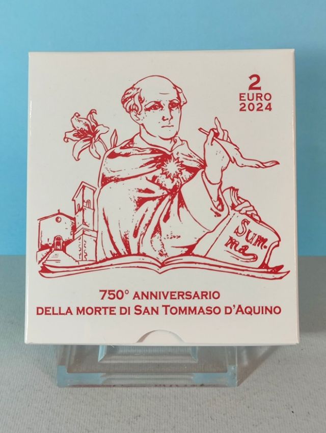Moneda 2€ Vaticano 2024 Santo Tomás de Aquino
