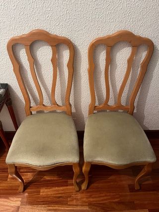 2 sillas comedor madera haya
