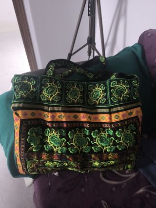 Bolso Bordado - Verde Multicolor