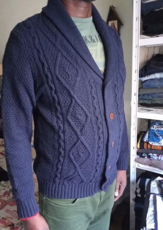 Chaqueta punto azul marino