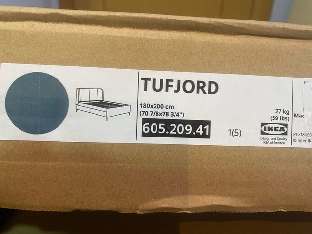 Cama Ikea TUFJORD azul con CAJONERAS- Nueva.