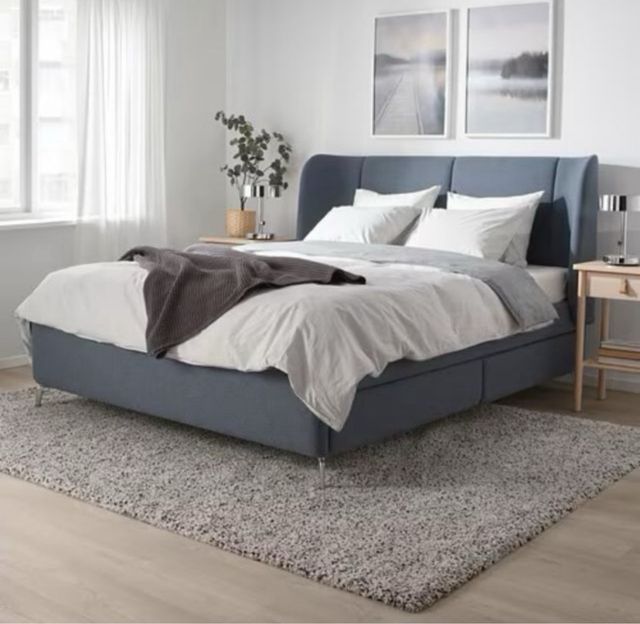 Cama Ikea TUFJORD azul con CAJONERAS- Nueva.