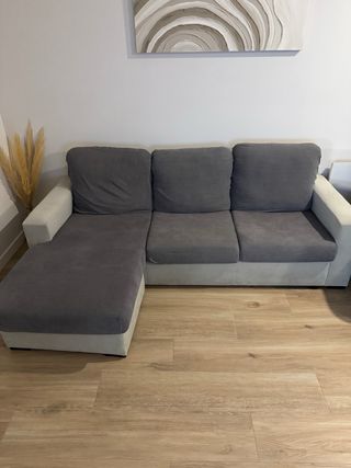 Sofá chaise longue 3 plazas - Gris