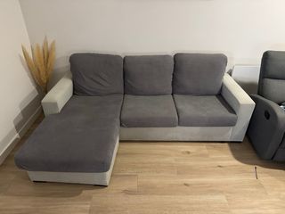 Sofá chaise longue 3 plazas - Gris