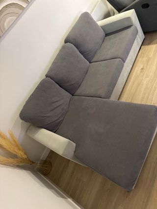 Sofá chaise longue 3 plazas - Gris