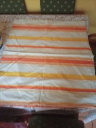 Funda cojín rayas naranja-amarillo 78x74cm