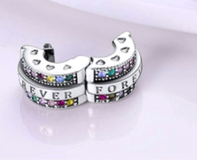 Charm clip brillantes multicolor