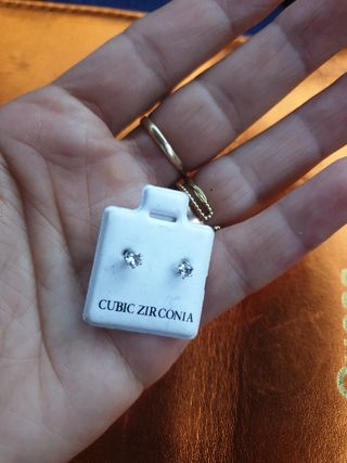 Pendientes circonita cúbica plata