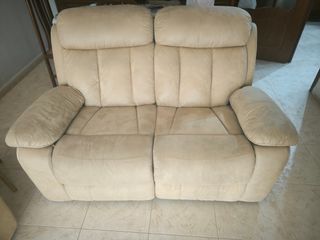Sofa relax 2 plazas beige