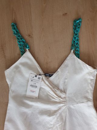 Mono Zara blanco M - nuevo