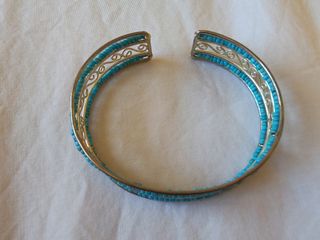 Pulsera plata turquesa