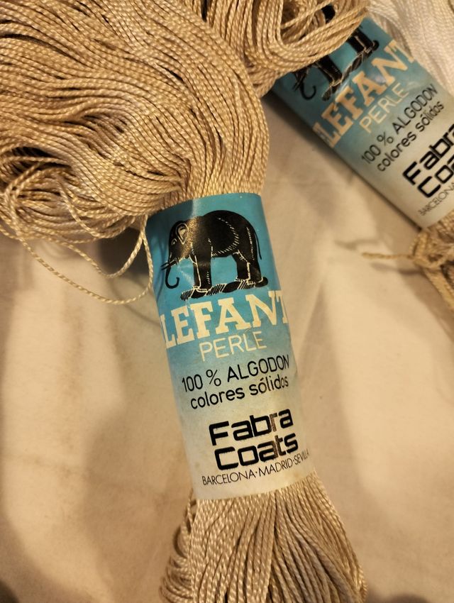 Hilo Elefante Perlé egipcio N°5 y N°8