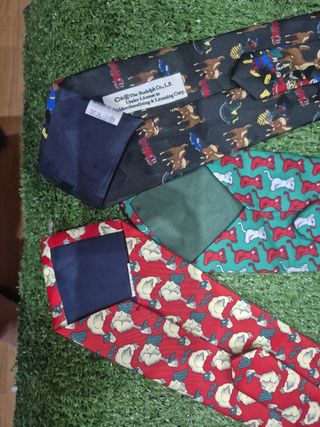 3 Corbatas estampadas, diseño animales.