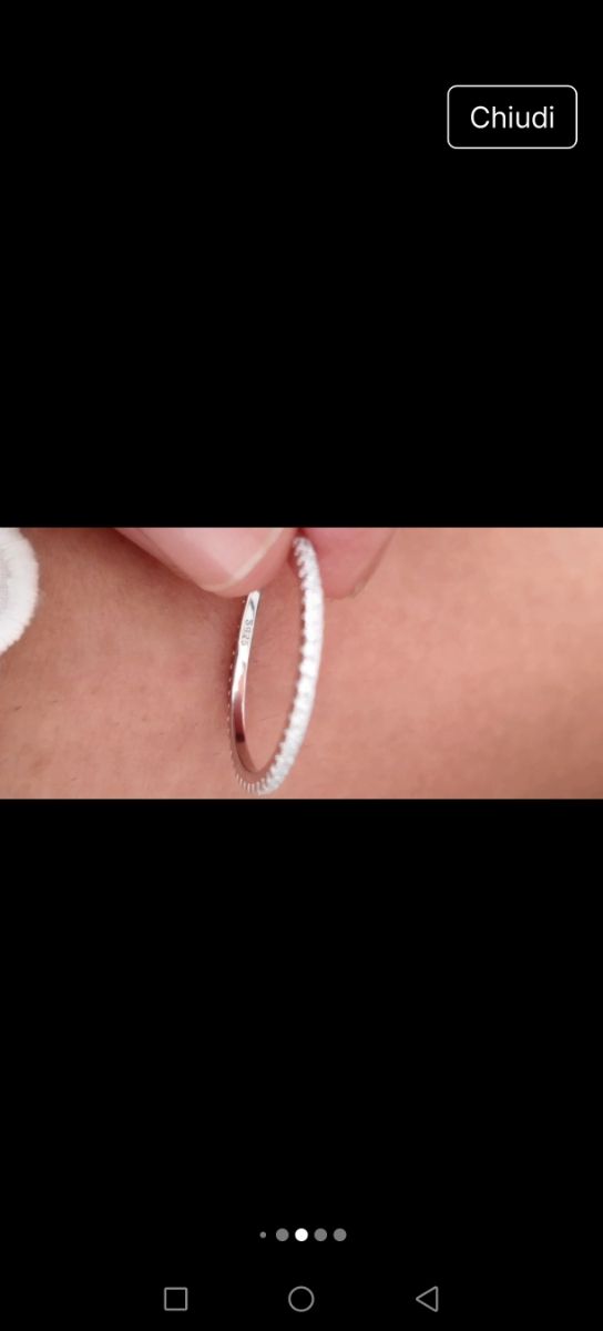 Anello zirconi bianchi - veretta argento