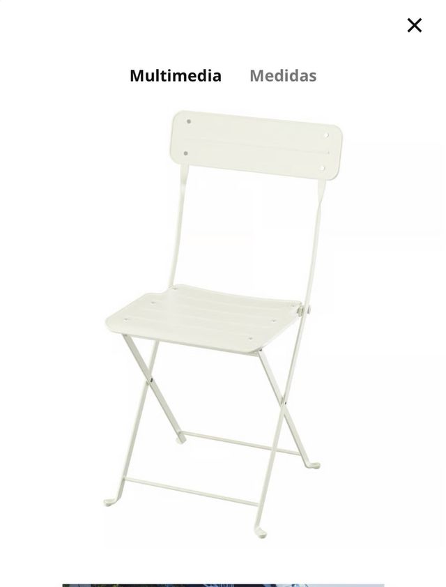 Mesa plegable + 4 sillas IKEA TORPARÖ 130x74cm.