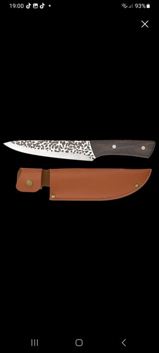 Cuchllo caza hoja martillada
Personalizado gratis