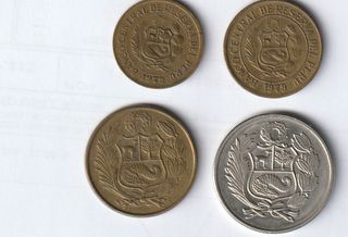 Monedas Perú - 5, 10, 50, 100 Soles