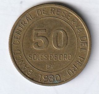 Monedas Perú - 5, 10, 50, 100 Soles