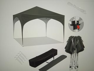 CARPA PLEGABLE 3X3 GRIS CON LATERALES-NUEVA