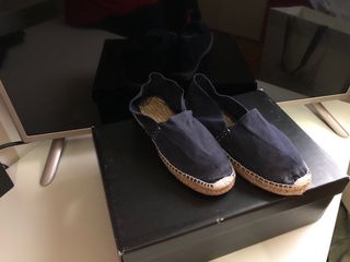 Scarpe basse Espadrillas blu Conte' cucite a mano