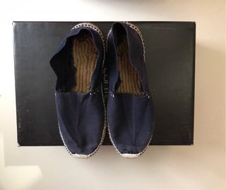 Scarpe basse Espadrillas blu Conte' cucite a mano