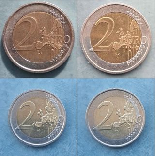 4 Monedas 2€ España-Austria NUEVAS