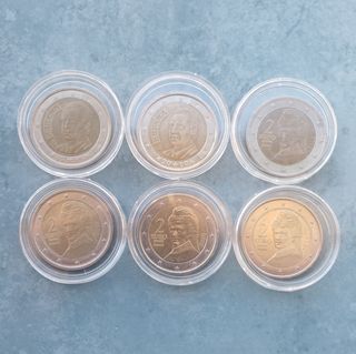 6 Monedas 2€ España-Austria NUEVAS