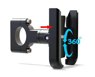 Soporte metálico de móvil para moto y bici