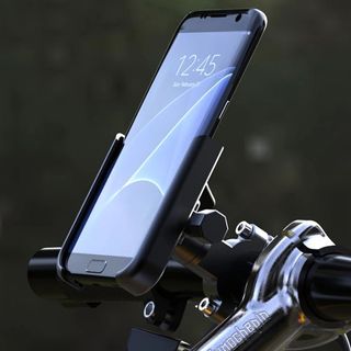 Soporte metálico de móvil para moto y bici