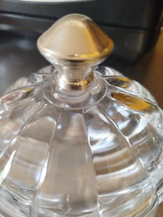 Bombonera cristal plata
