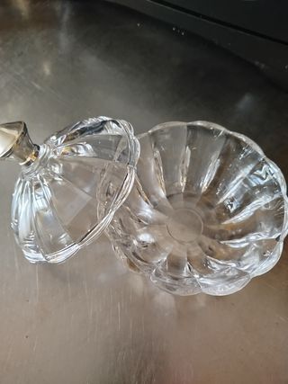 Bombonera cristal plata