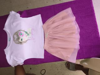 Conjunto niña verano: camiseta y falda