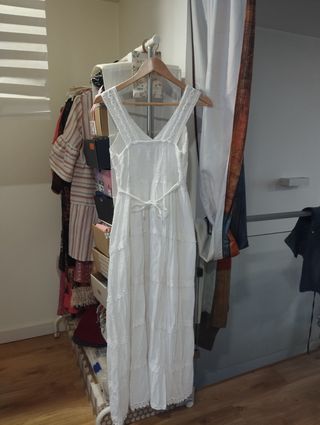 Vestido blanco largo 100% algodón 
