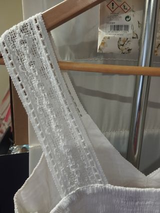Vestido blanco largo 100% algodón 