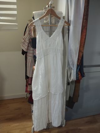 Vestido blanco largo 100% algodón 
