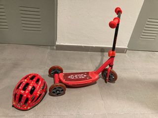 Patinete Infantil Rojo + Casco
