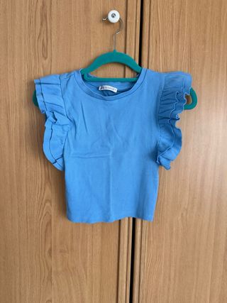 Top Zara niña azul - Talla 8
