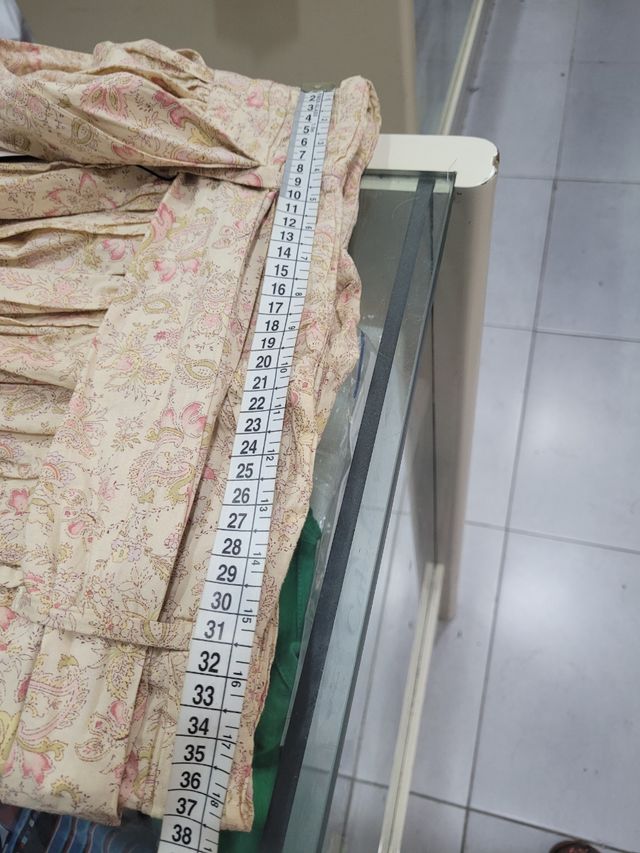 Falda Zara M Beige - Flores