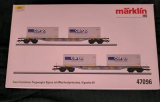 Märklin 47096 - 2 vagones portacontenedores SBB