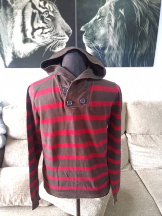 Jersey Springfield rayas rojas-marrón