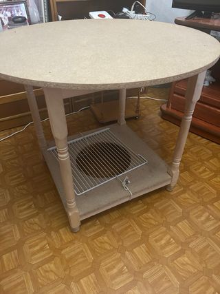 Mesa camilla redonda de madera
