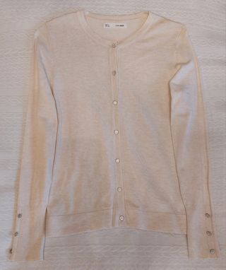 Chaqueta punto ligero Sfera beige Talla S