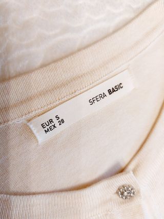 Chaqueta punto ligero Sfera beige Talla S