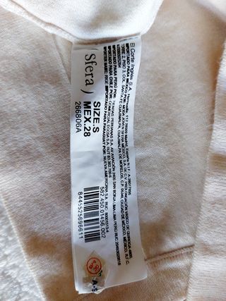 Chaqueta punto ligero Sfera beige Talla S