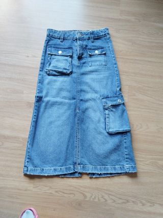 Falda vaquera larga talla 11-12