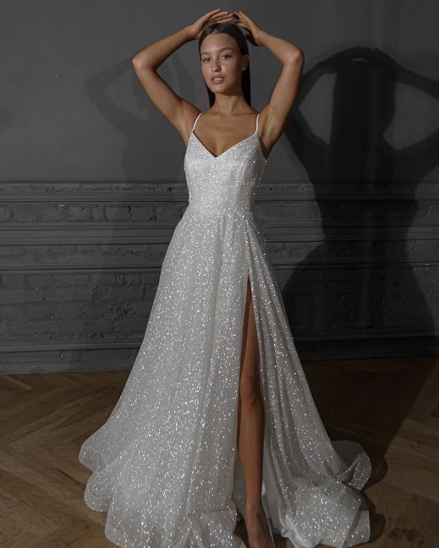 Vestito bianco scintillante