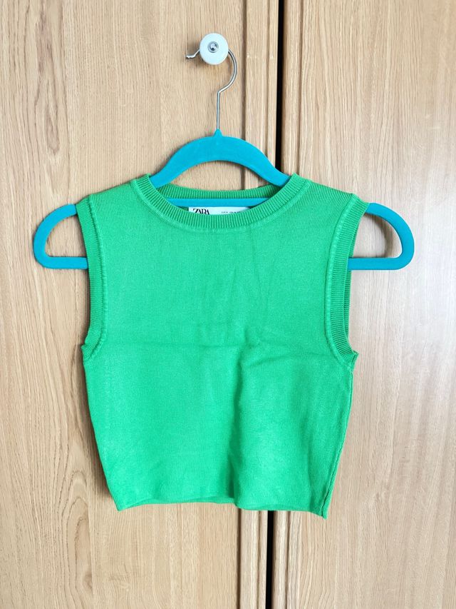 Top verde Zara - Talla XS
